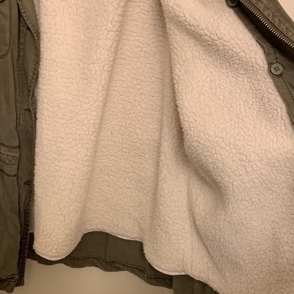 Insulated Military Cargo Jacket Max Jeans Olive Green Utility Jacket - Picture 6 of 16